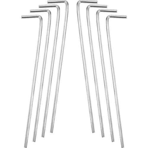 7-Shaped Curved Hook Fixing Nails For Canopy Windproof Canopy Nails Simple Ground Nails Camping Climbing Tent Nails