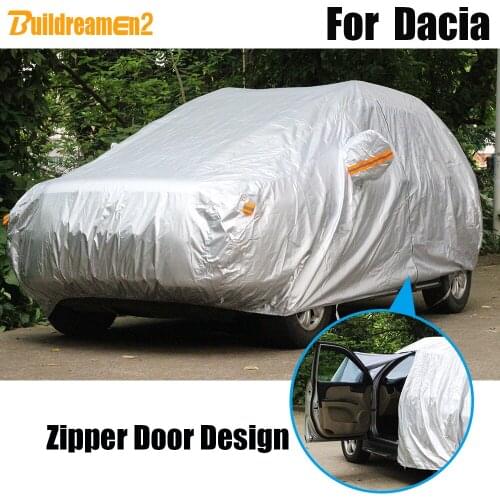 Buildreamen2 Car Cover Outdoor Sun Rain Snow Resistant Cover Waterproof For Dacia Nova Solenza Sandero Dokker Lodgy Logan Duster