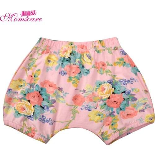 Y24 Childrens shorts girls harem pants summer shorts cotton baby summer girls pants flower pattern multi-color optional