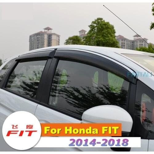 For Honda FIT JAZZ 2014-2018 Car window visor bar window rain eyebrow rain decorative strip GK5 Car decoration
