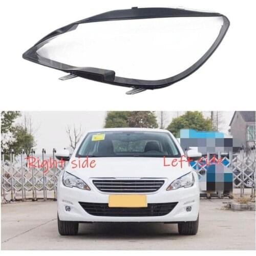 For Peugeot 408 2014 2015 2016 2017 2018 Car Headlight cover Headlamp Lens Auto Shell Cover