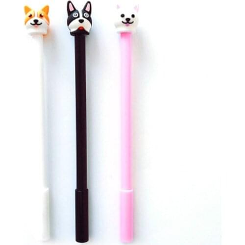 1pcs Puppy Gel Pen Cute Stationery 0.5mm Cute Pens Kawaii Cartoon Gel Pens Novelty Student Signature Pen Kawaii School Supplies
