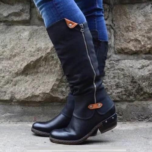 Leather Women Boots Winter with Snow Boots Female Winter Work Casual Shoes Sneaker High Top Rubber Mid-Calf Boots
