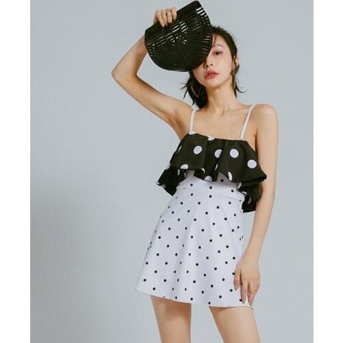 One Piece Swimsuit Push Up Swim Suit Summer For Women Bikini Retro Cover Skirt New Print Polyester Sierra Surfer Wear 1 Bathers