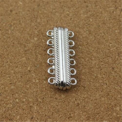LOULEUR 10pcs/lot 13*30mm Stainless Steel Magnetic Clasps for Leather Cord Bracelet Connectors End Caps For Diy Jewelry Making