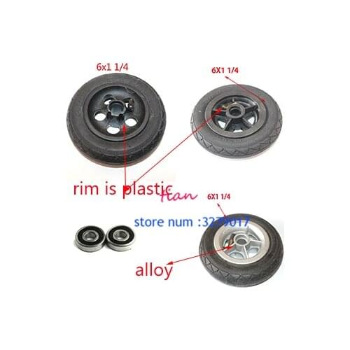 Motorcycle 6x1 1/4 tyre 150MM Scooter Inflation Wheel Aluminium plastic Hub Inner Tube Electric Scooter 6 Inch Pneumatic Tire