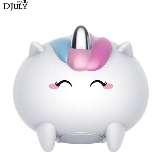 USB Cartoon Unicorn Night Lights Childrens Bedroom Bedside Cabinet Baby Room Touch Switch Timer Lamp Indoor Decoration Lighting