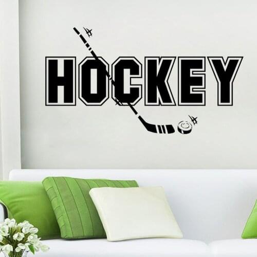 New Design Hockey Wall Sticker Sports Home Decor Removable Living Room Wall Decal Bedroom Decoration