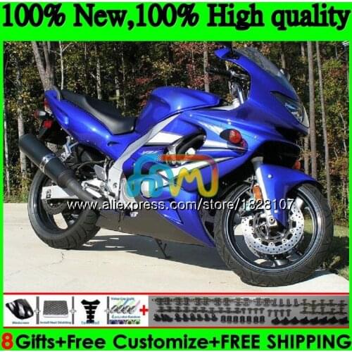 YZF 600R For YAMAHA Thundercat YZF600R 96 02 Glossy blue 03 04 05 06 07 73BS.61 YZF-600R 2002 2003 2004 2005 2006 2007 Fairing