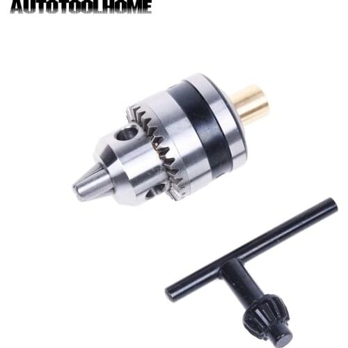 AUTOTOOLHOME Drill Chuck 0.6-6mm Mount B10 Adapter With 3.17mm Connect Rod Motor Shaft With Key Power Tools