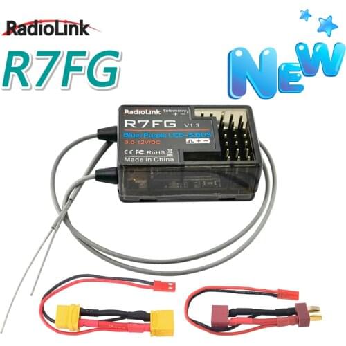 RadioLink R7FG 2.4GHz 7CH Dual Antenna Reciever High Voltage Integrated Gyro Version For Radiolinks RC6GS RC Transmitter