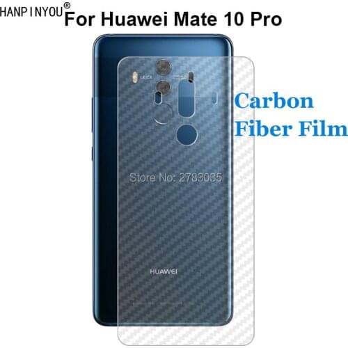 For Huawei Mate 10 Pro 10Pro 6.0" Durable 3D Anti-fingerprint Carbon Fiber Back Film Rear Screen Protector (Not Tempered Glass)