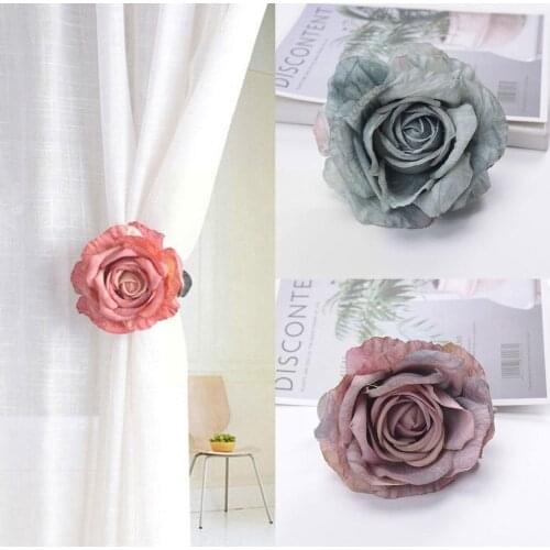 Simple Curtain Strap Tie Flowers Curtain Clip Creative For Home Curtain Curtain Suitable Window Clip Tieback Decoration J2Q5