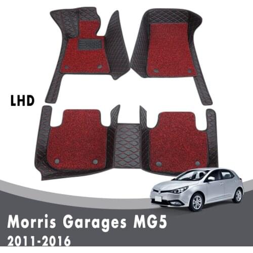 Luxury Car Floor Mats Double Layer Wire Loop For Morris Garages MG5 2016 2015 2014 2013 2012 2011 Interior Accessories Custom