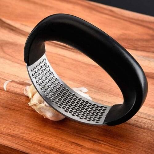 Stainless Steel Manual Garlic Press Crusher Squeezer Tool Masher Kitchen Tool