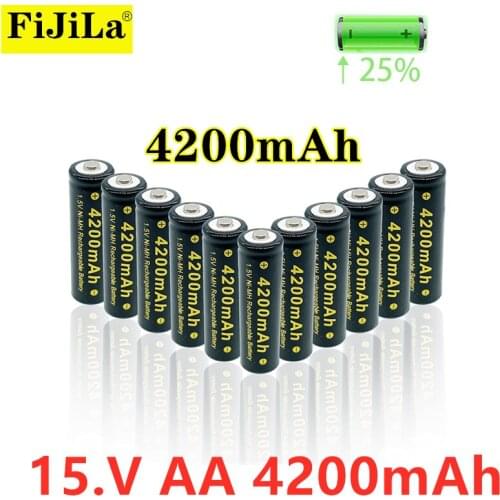 2021 lot AA 4200mAh rechargeable battery 1.5V Alkaline Rechargeable batery for led light toy mp3