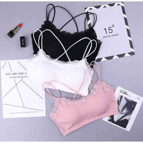 Small Breast Youth Cotton Training Bras Teenager Girls Letter Print Sport Yoga Underwear Teen Kids Wireless Bra