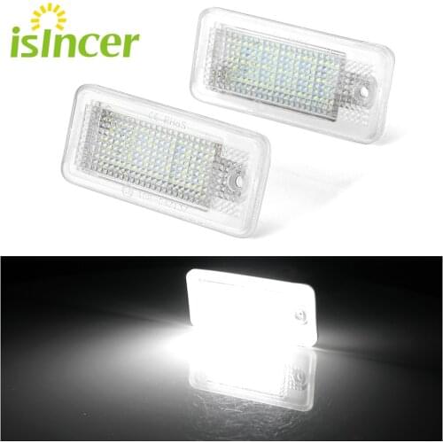2Pcs Led Number License Plate Light Bulb Error Free Number Plate Lamp For Audi A4 A5 A6 C6 A3 S3 S4 S5 B6 B7 S6 A8 S8 Rs4 Q7