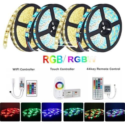 5-100M WiFi IR 2.4G Touch Remote Control+ LED Strip Light RGB SMD 2835 5050 RGBW RGBWW 60leds LED Strip Tape DC 12V+ LED power