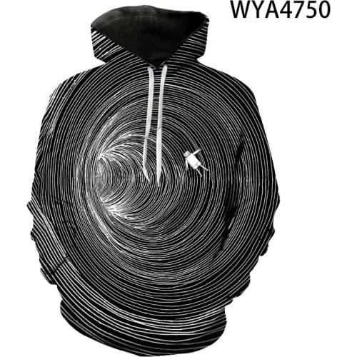 Hoodies Striped Check Vertigo3D Printed Men Women Children Streetwear Pullover Sweatshirts Boy Girl Kids Fashion Cool Jacket