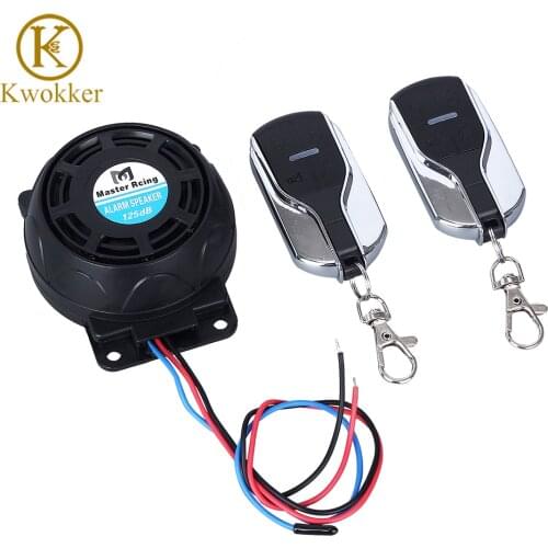 Remote Start Flameout Type System + 125dB Motorcycle Alarm Speaker + Anti-theft Security System All In One