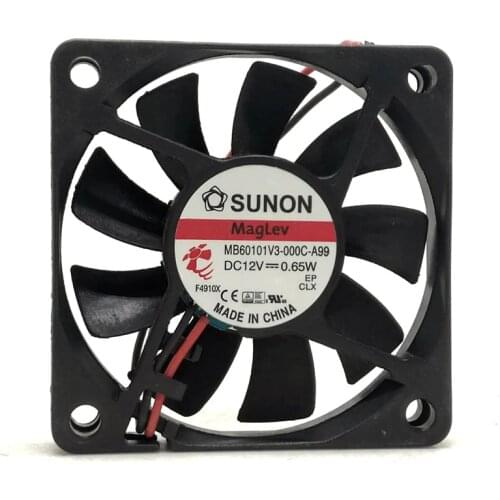 60mm cooling fan Original For Sunon MB60101V3-000C-A99 12V 0.65W 6010 60X60X10MM 6CM slim mute cooling fan