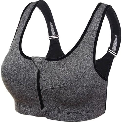 WEST BIKING Women Sport Bra Running Front Zipper Moverment Bra Yoga Padded Fitness Tops Tank Cycling Workout Sport Bra 3 Sizes