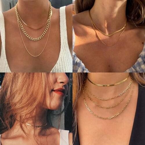 ZOVOLI Bohemian Layered Tassel Choker Necklace Pendant for Women Gothic Gold Color Snake Twist Chain Necklace Statement Jewelry