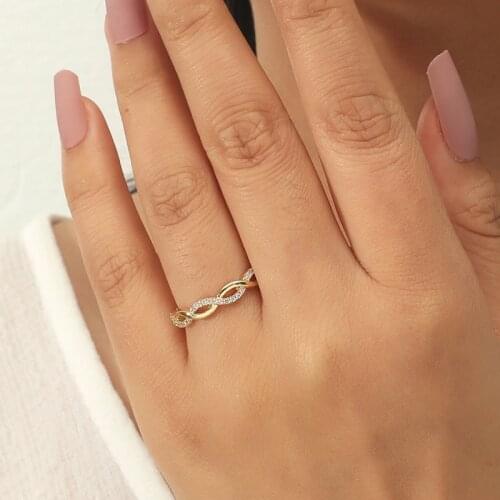 2021 Fashion New Braided Twist Open Ring Female Simple Personality Creative Adjustable Joint Index Finger Ring for Women Jewelry