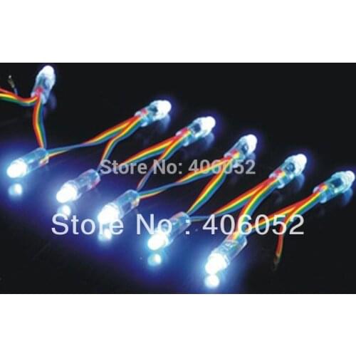 100pcs DC5V 12mm RGB full color LED Pixels Modules led pixel string IP68 Waterproof
