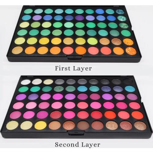 120 Color Black Pan Eyeshadow Palette Lasting Makeup Bulk Wholesale Private Customization