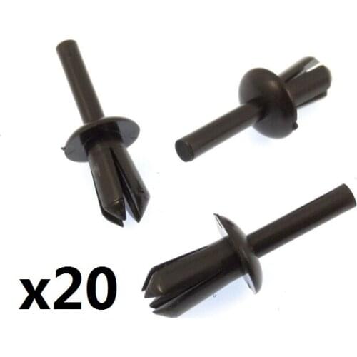 20x For BMW 5mm Plastic Rivet Clips for Trims, Wheel Arch Liner / Lining & Moudlings