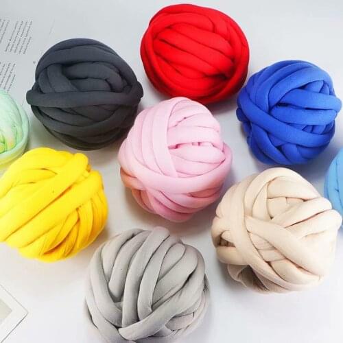 250g Super Thick Chunky Yarn Cotton Tube Yarn Merino Wool Alternative DIY Bulky Arm Knitting Blanket Hand Knitting Spin Yarn