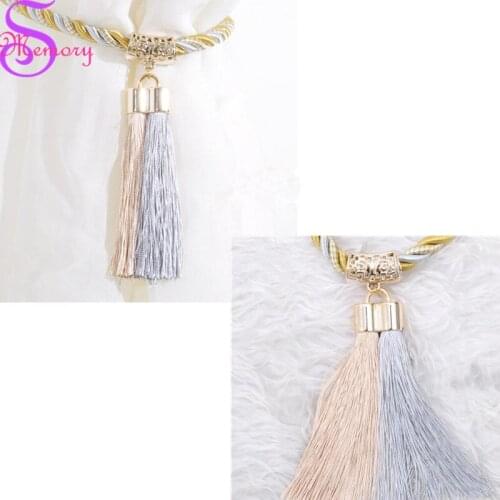 50cm Europe Curtain Tassel Tieback Clips Buckle Tie Back Straps Holders Accessories Home Decor
