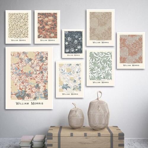 William Morris Abstract Style Decorative Canvas Painting Wall Art Poster For Living Room Bedroom Decoration Home Decor