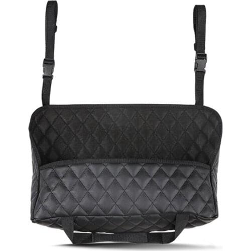 Car Handbag Holder Leather Seat Back Organizer Mesh Large Capacity Bag Seat Back D7WD