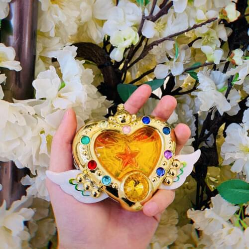 Bandai Genuine Sailor Moon Tsukino Usagi Eternal Moonlight Shaper Jewelry Box Action Figure Model Ornaments Toys Girl Gifts