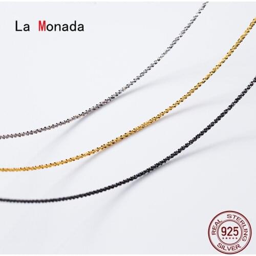 31cm-36cm Female Necklace For Women On Neck Silver 925 Chain Necklaces Women Beautiful Choker Girls Fashion Jewelry Minimalist