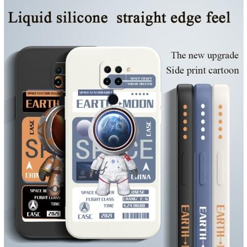Moon Exploration Phone Case For Xiaomi Redmi Note 10 10S 9T 9 8 7 Pro MAX Redmi 9 9A K40 K40pro K30 K20 Liquid Silicone Cover