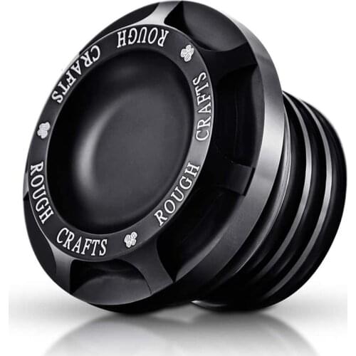 Black Motorcycle Aluminum Fuel Gas Oil Cap Rough Crafts Decorative Cap Cover for Sportster XL1200 883 1996-2014
