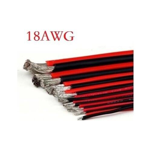 DIY 18 AWG 18AWG Silicone Wire 18 Gauge Flexible Model Helicopter Car Battery Wires Rc Spare Part Parts Accessory Accessories