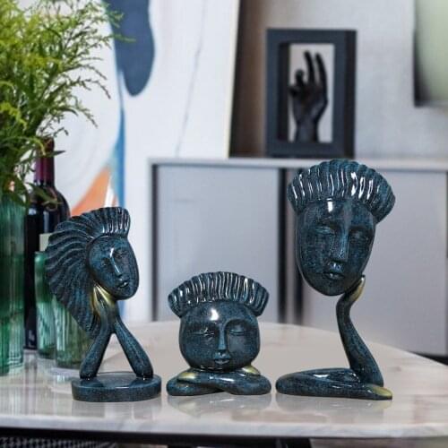 EUROPEAN RESIN ABSTRACT CHARACTERS ORNAMENTS HOME LIVINGROOM TABLE FIGURINES CRAFTS TV CABINET OFFICE DESKTOP ACCESSORIES DECOR