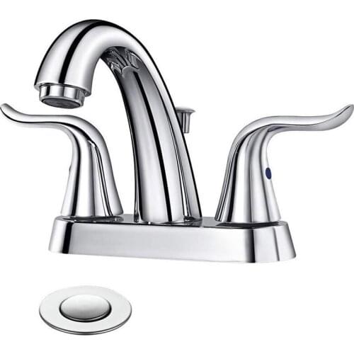KAMANNI American Basin Faucet 4-Inch Two-Handle Two-Way Basin Faucet Set With Hot And Cold Water