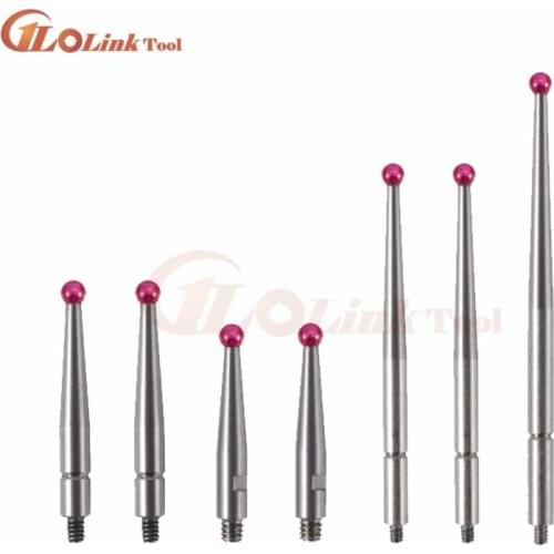 Contact Points for Dial Test Indicator Ruby Tips 2mm Ball Diameter 18mm Length M2.0 Thread Measurement Analysis Instrument Gauge