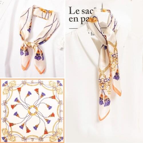 Square Silk Neckerchief 65*65cm Hangzhou Silk Kerchief Wraps for Ladies Printed Bandana 100% Real Silk Square Neck Scarves