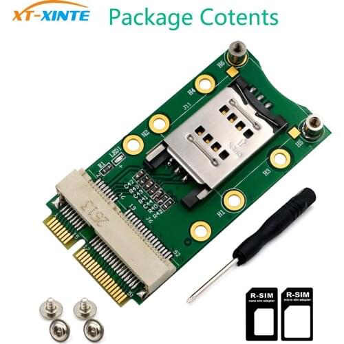 Mini PCI-E Adapter Card mPCIe with SIM Card Slot for 3G 4G Module USIM Card Slot Extension / WWAN LTE / GPS Card Desktop Laptop