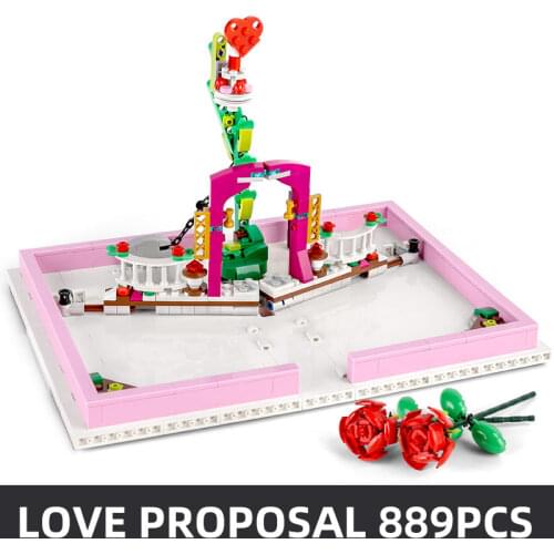 Mould King 10022 Valentines Day Creative Toys MOC Romantic Love Proposal Book Building Blocks Bricks Kids Funny Birthday Gifts