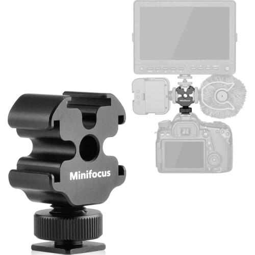 New Hot Shoe On-Camera Mount Adapter Extend 3 Cold Shoe for DSLR Camera Cage Microphone Monitor LED Video Light Vlog Bracket Kit