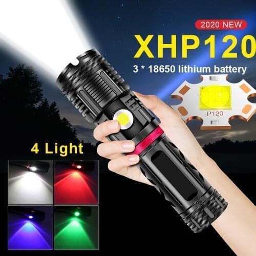 New multipurpose xhp120 powerful flashlight led torch usb Rechargeable flash light xhp70 xhp50 High power led flashlights 18650