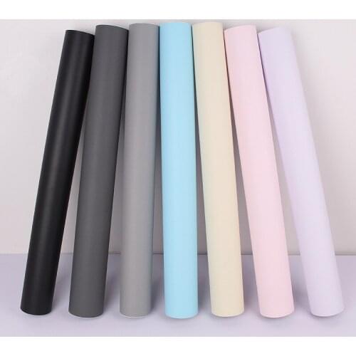 New Thickened solid color matt Wardrobe Cabinet Old furniture renovation sticker Waterproof Self-adhesive wallpaper Boeing film